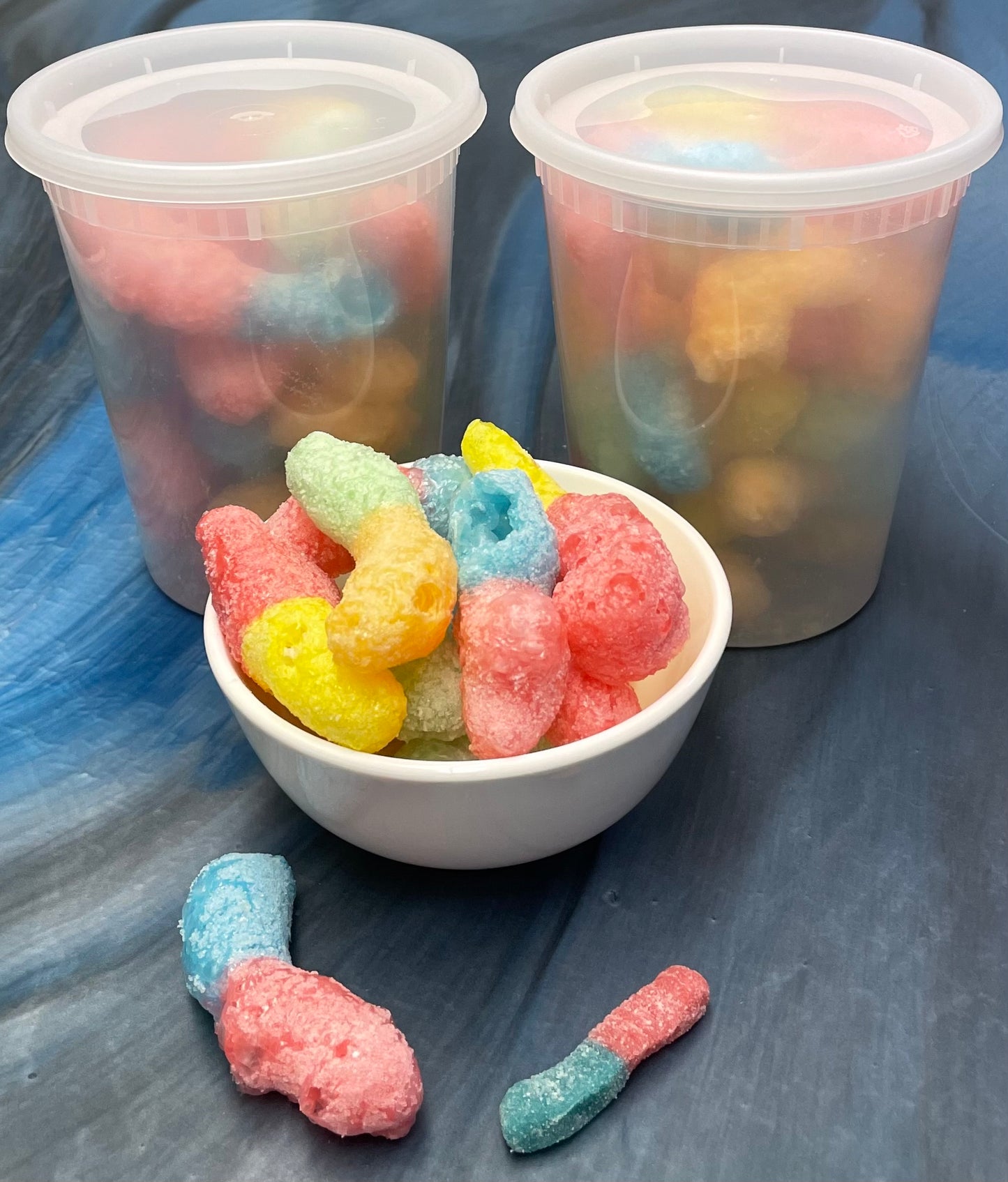 Freeze Dried Mega Gummy Worms Candy By Nifty Thrift Sales